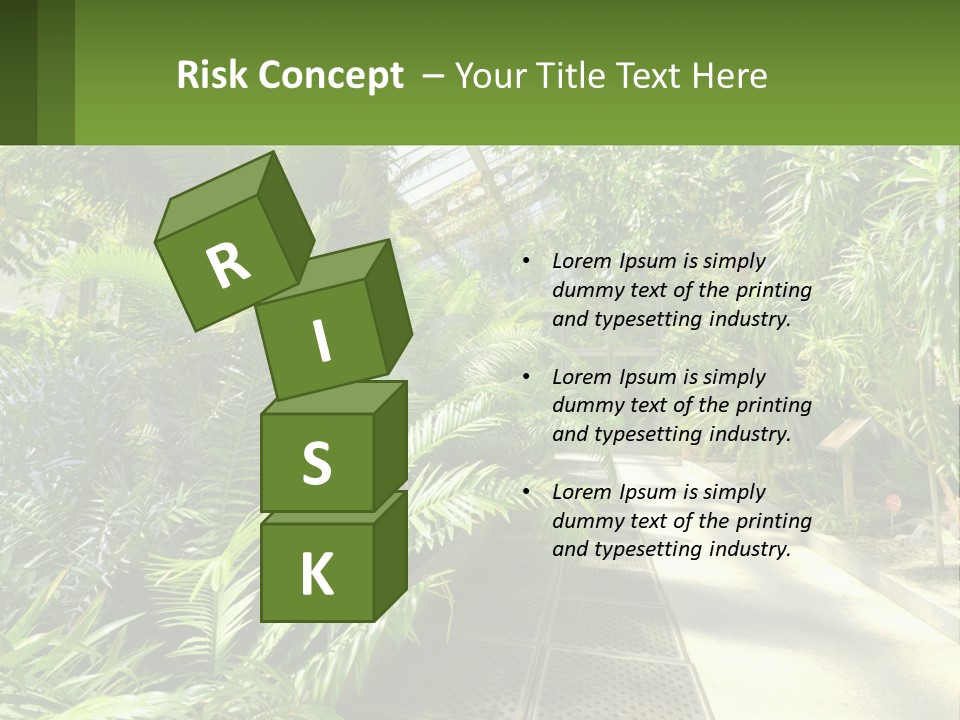 Palm Trees In The Greenhouse PowerPoint Template