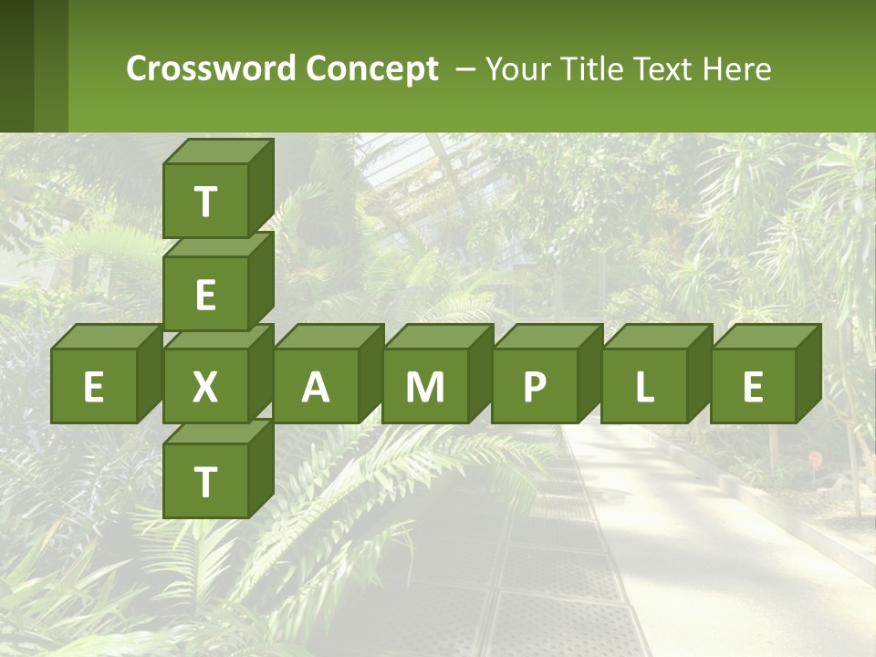 Palm Trees In The Greenhouse PowerPoint Template