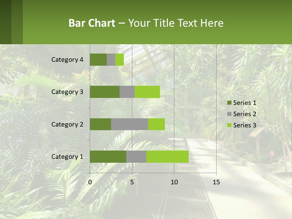 Palm Trees In The Greenhouse PowerPoint Template