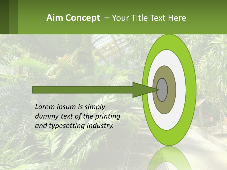 Palm Trees In The Greenhouse PowerPoint Template