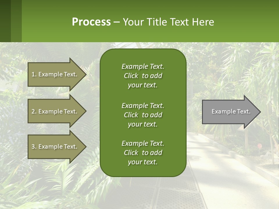 Palm Trees In The Greenhouse PowerPoint Template