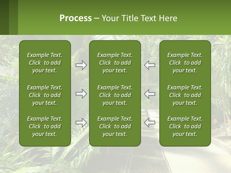 Palm Trees In The Greenhouse PowerPoint Template