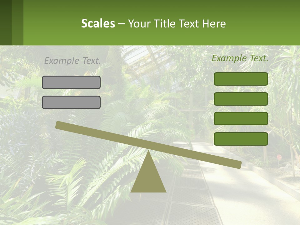 Palm Trees In The Greenhouse PowerPoint Template