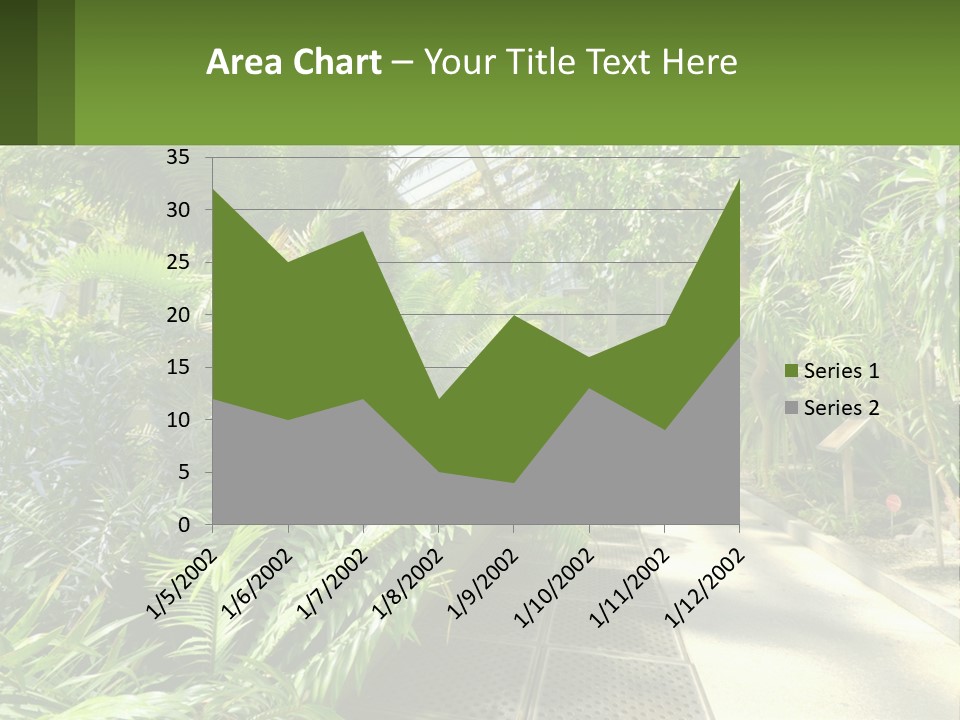 Palm Trees In The Greenhouse PowerPoint Template