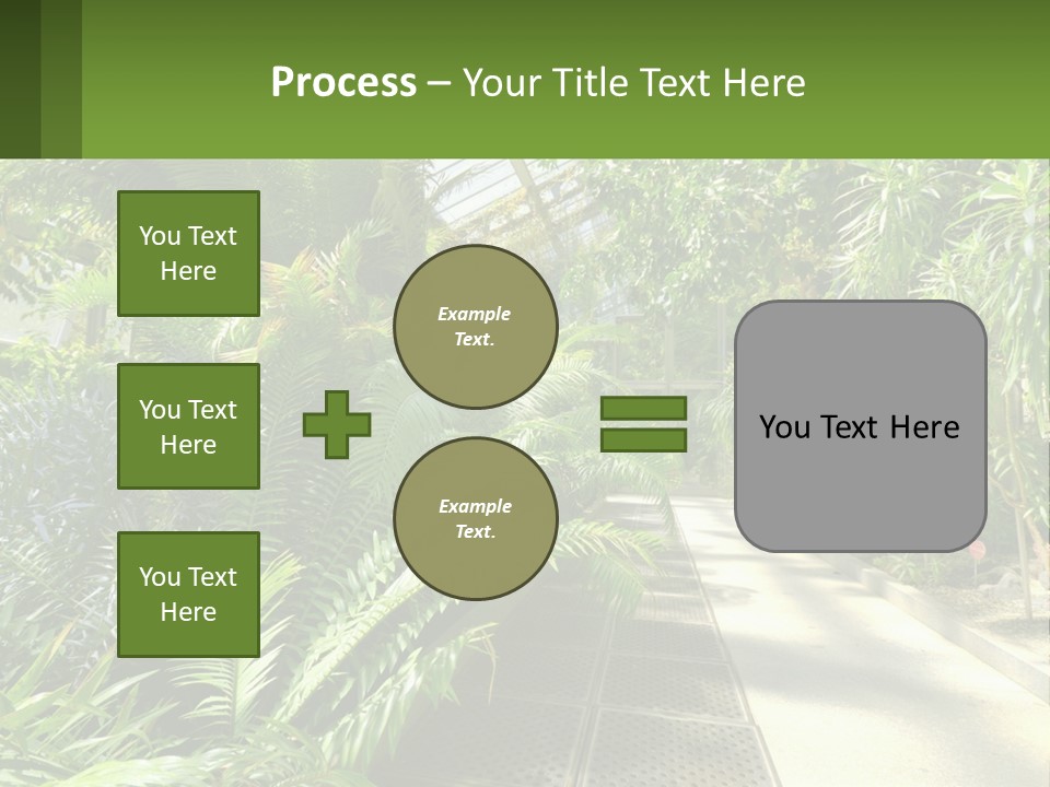 Palm Trees In The Greenhouse PowerPoint Template