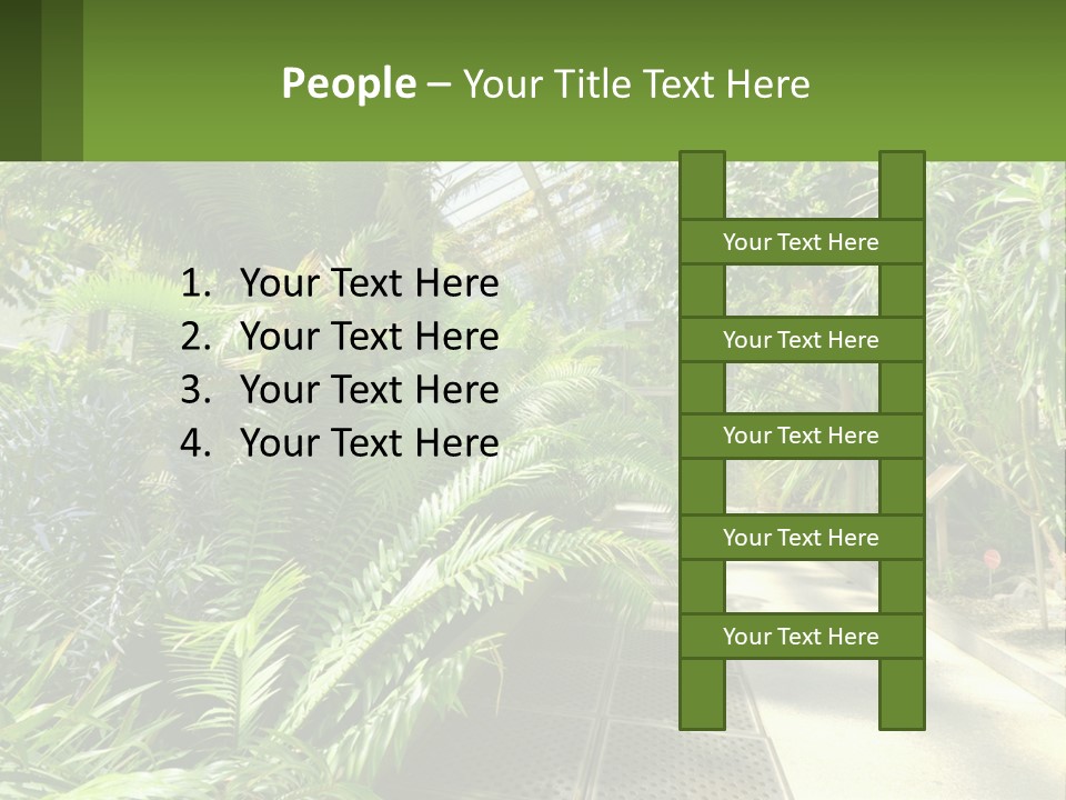 Palm Trees In The Greenhouse PowerPoint Template