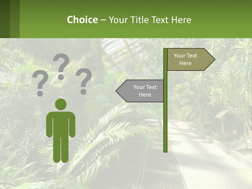Palm Trees In The Greenhouse PowerPoint Template