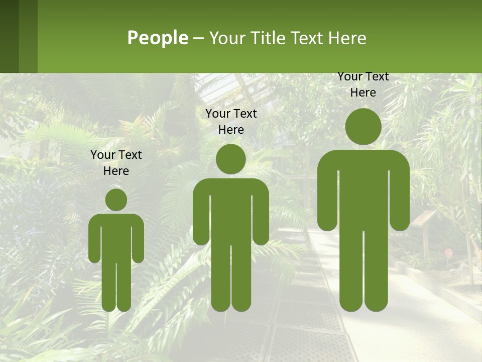 Palm Trees In The Greenhouse PowerPoint Template