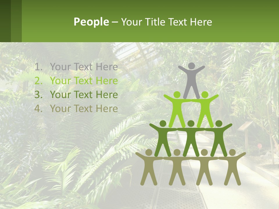 Palm Trees In The Greenhouse PowerPoint Template