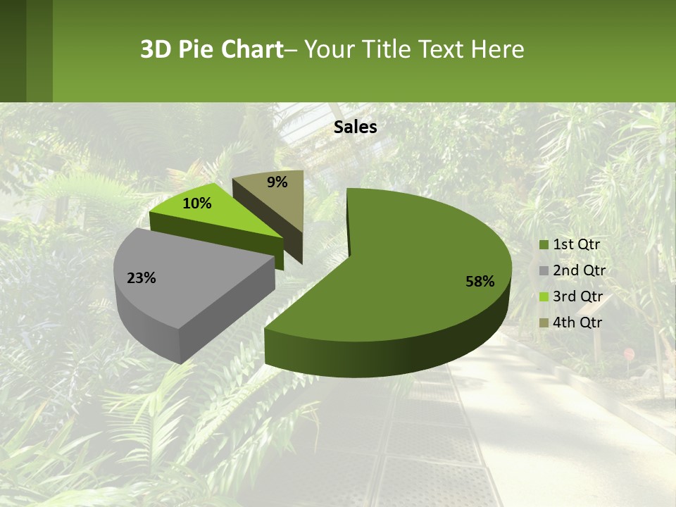 Palm Trees In The Greenhouse PowerPoint Template