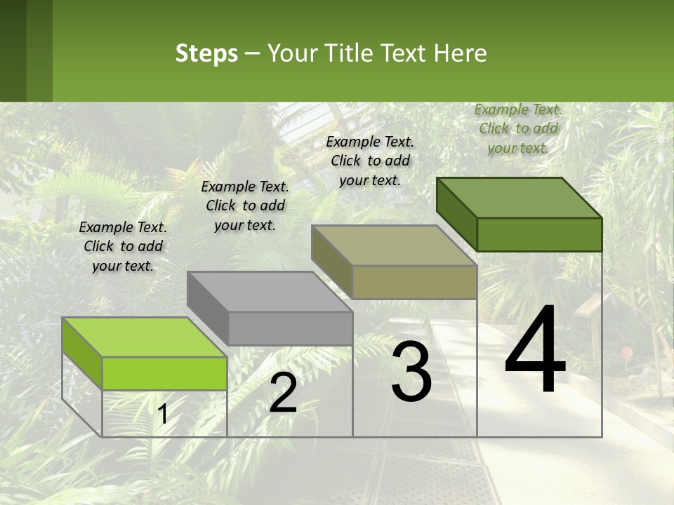 Palm Trees In The Greenhouse PowerPoint Template