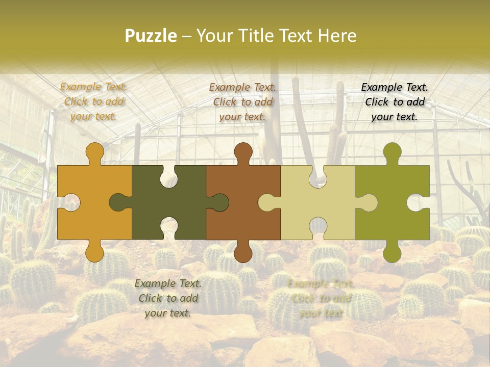 Greenhouse Cacti PowerPoint Template
