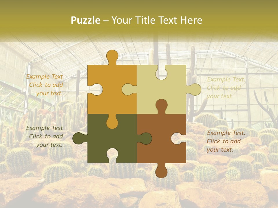 Greenhouse Cacti PowerPoint Template