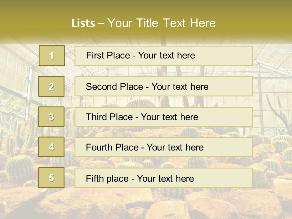 Greenhouse Cacti PowerPoint Template