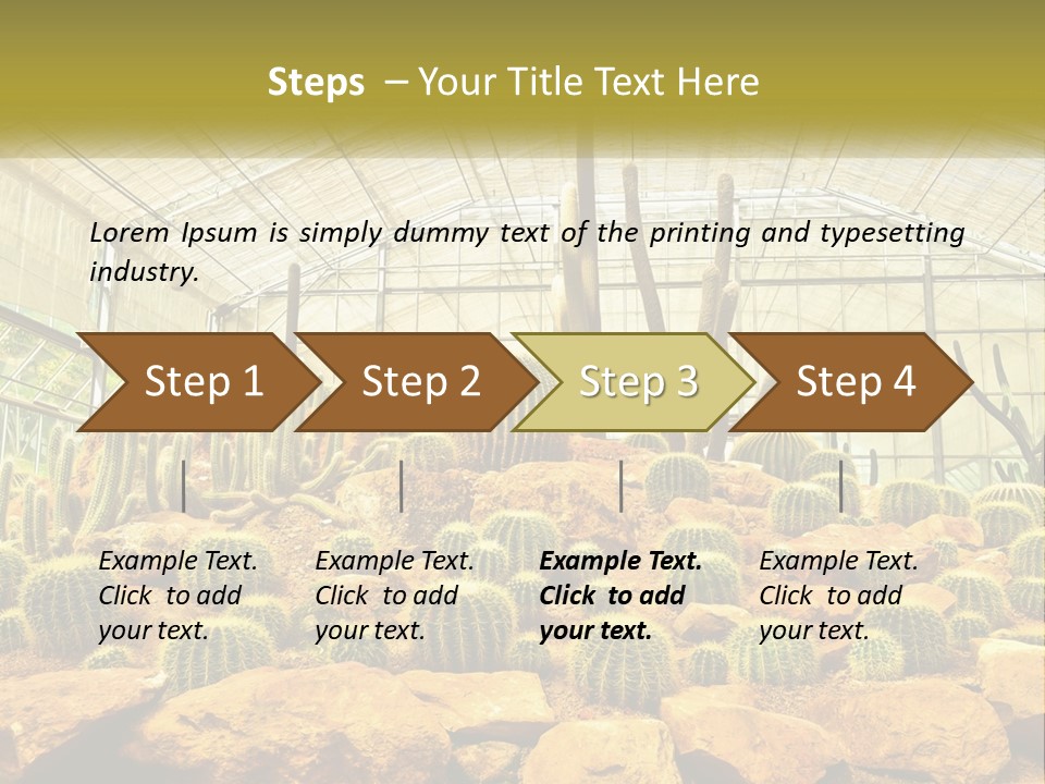 Greenhouse Cacti PowerPoint Template