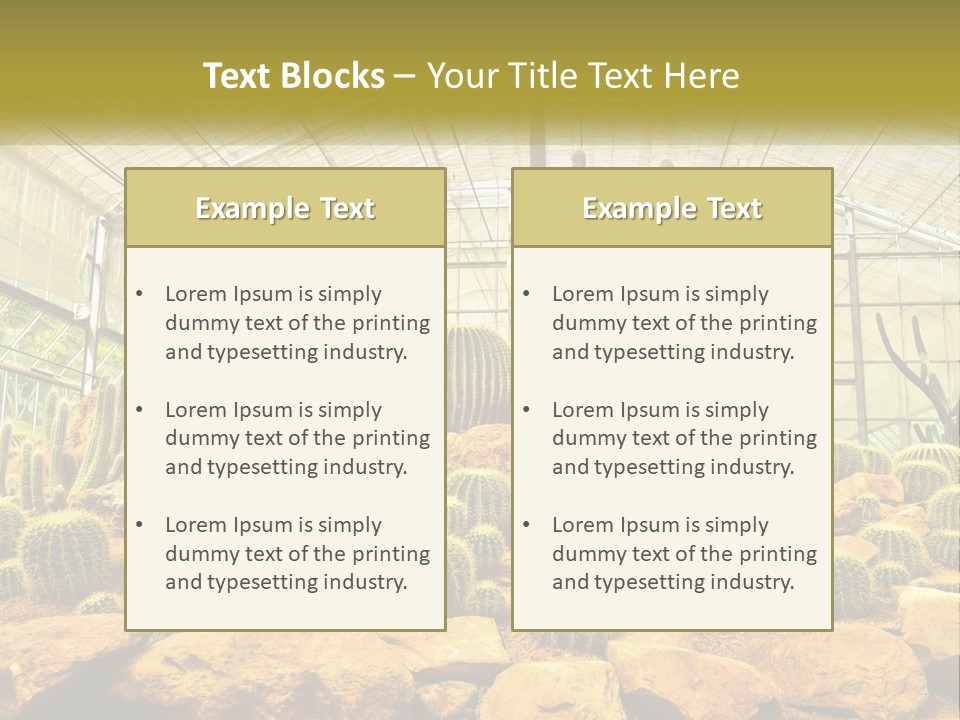 Greenhouse Cacti PowerPoint Template
