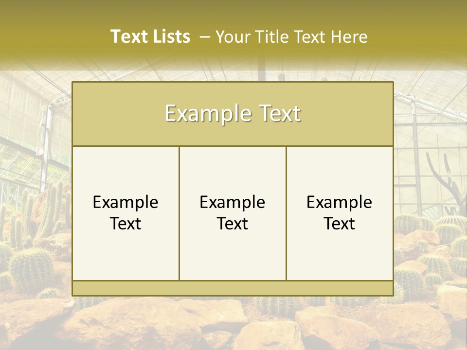 Greenhouse Cacti PowerPoint Template
