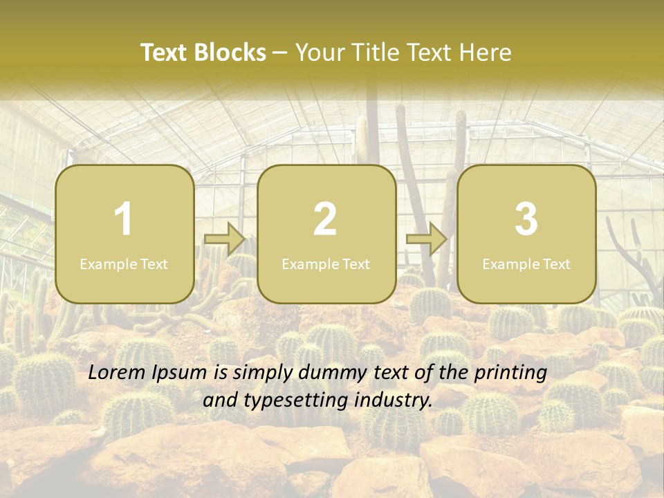 Greenhouse Cacti PowerPoint Template