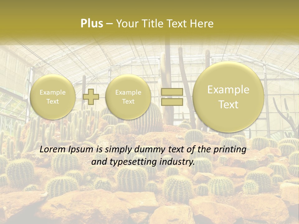 Greenhouse Cacti PowerPoint Template
