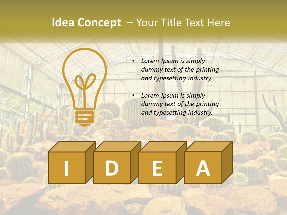 Greenhouse Cacti PowerPoint Template