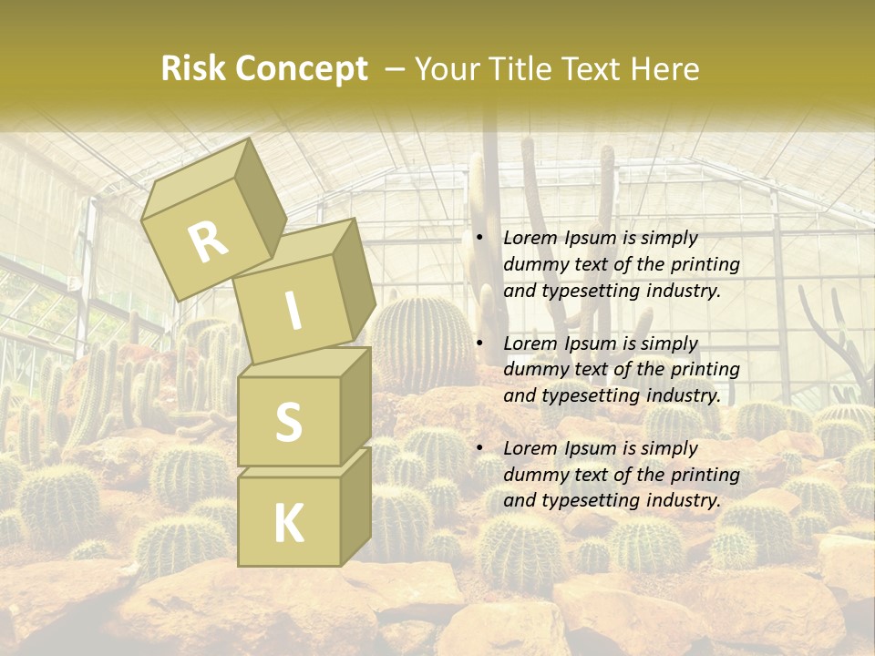 Greenhouse Cacti PowerPoint Template