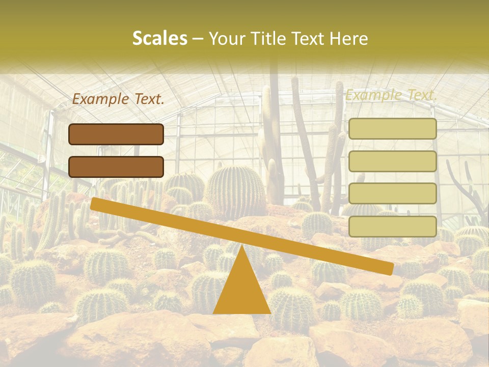 Greenhouse Cacti PowerPoint Template