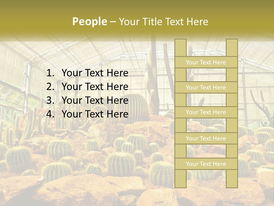 Greenhouse Cacti PowerPoint Template