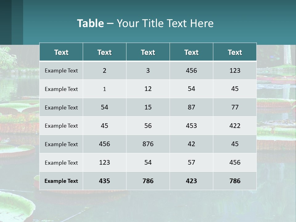 Lake In The Park PowerPoint Template