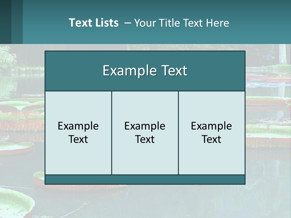 Lake In The Park PowerPoint Template