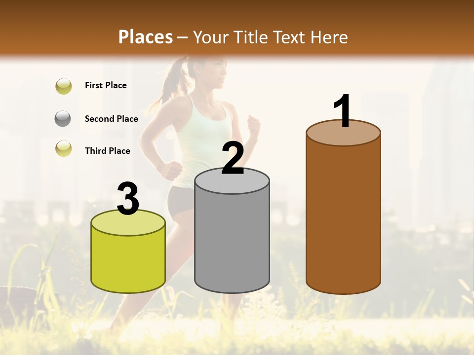 Girl Running PowerPoint Template