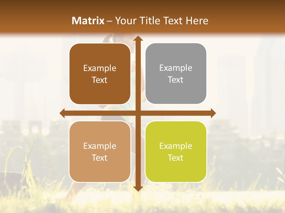 Girl Running PowerPoint Template