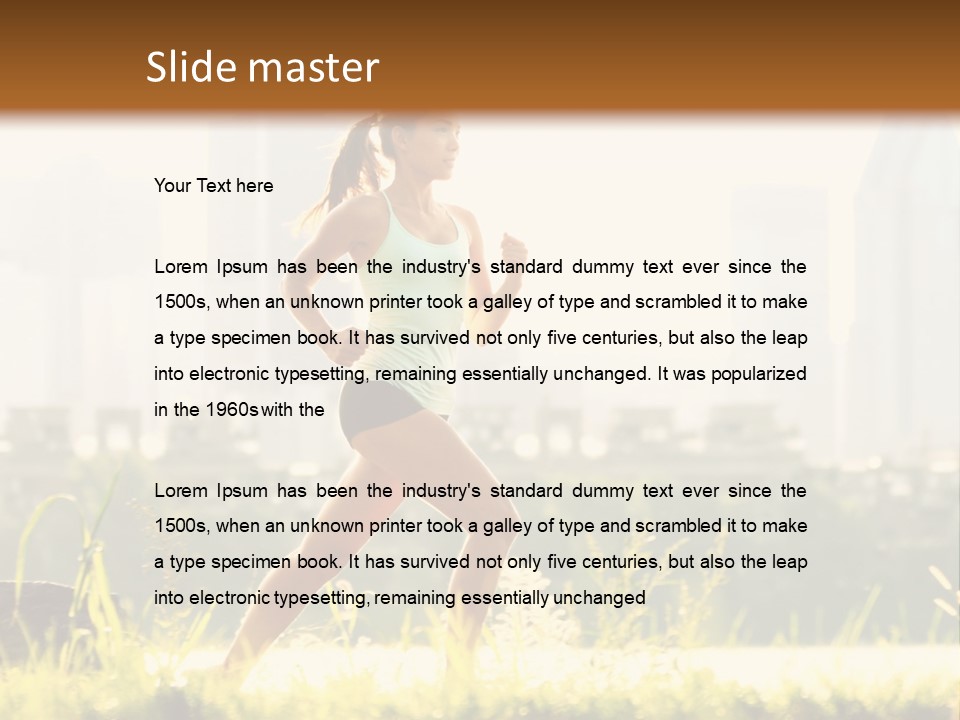 Girl Running PowerPoint Template