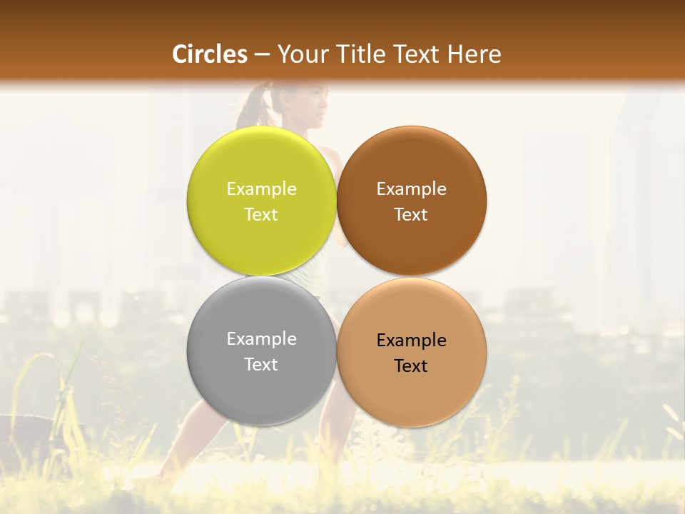 Girl Running PowerPoint Template