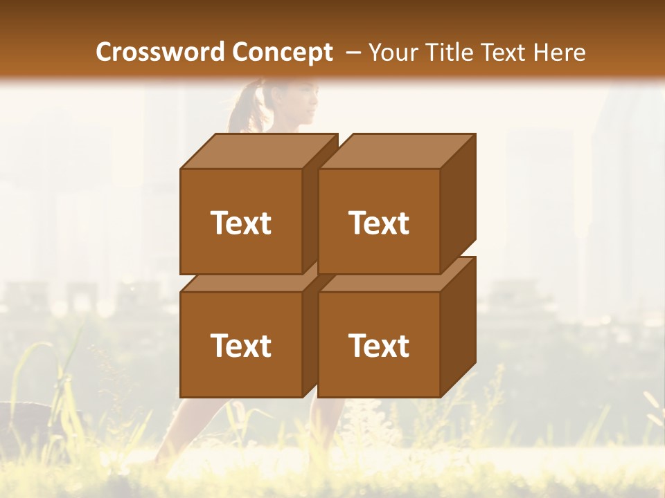 Girl Running PowerPoint Template