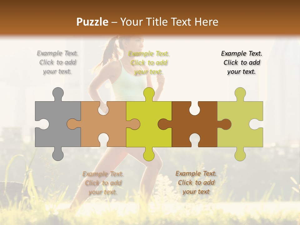 Girl Running PowerPoint Template