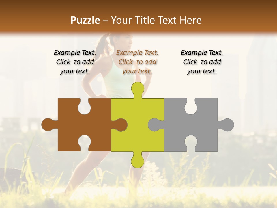 Girl Running PowerPoint Template