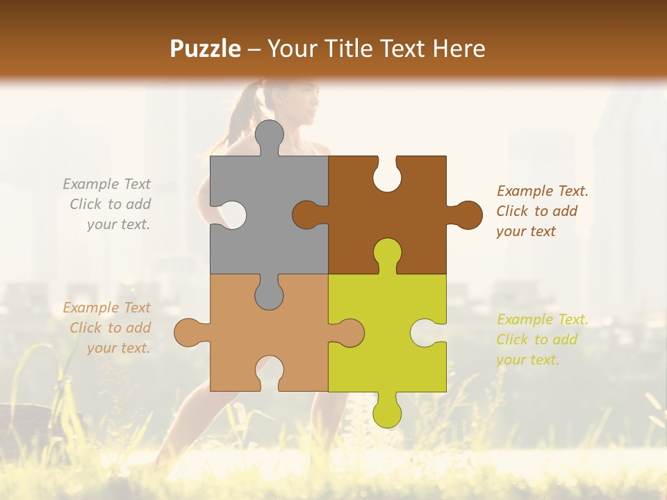 Girl Running PowerPoint Template