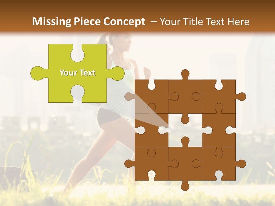 Girl Running PowerPoint Template