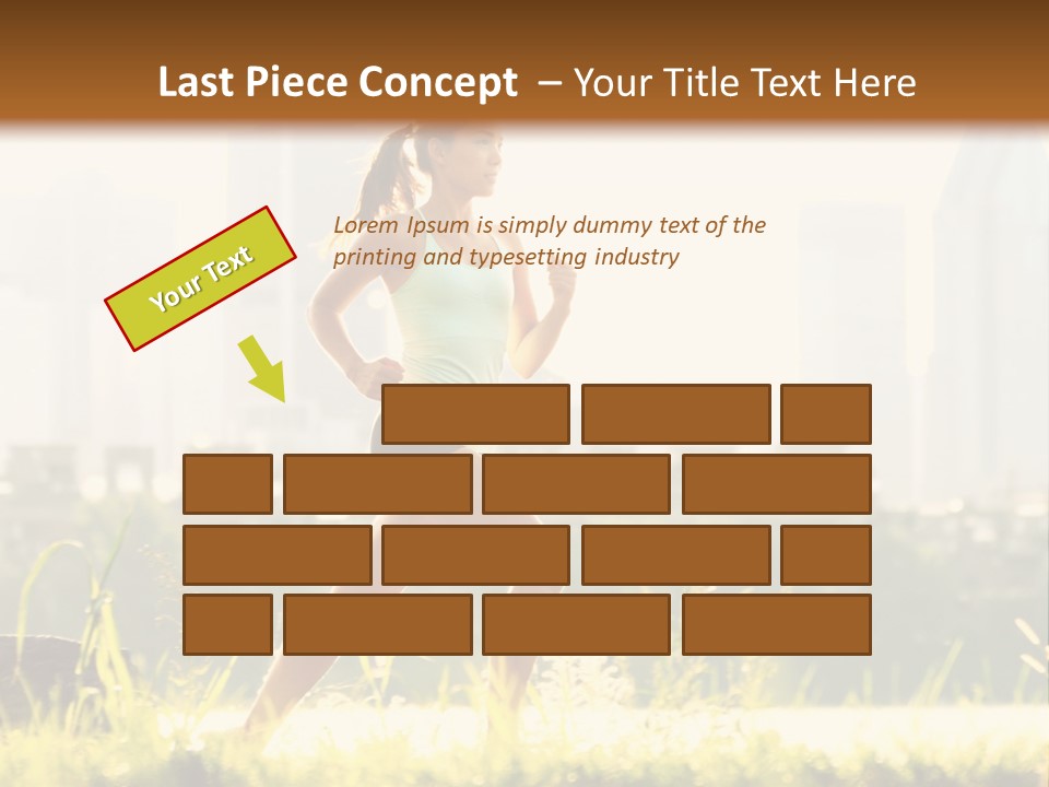 Girl Running PowerPoint Template