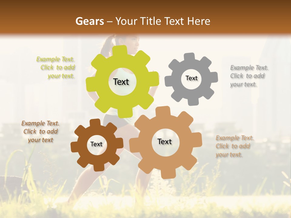 Girl Running PowerPoint Template