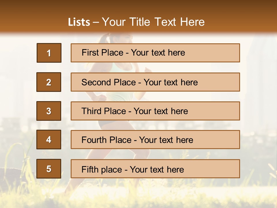 Girl Running PowerPoint Template