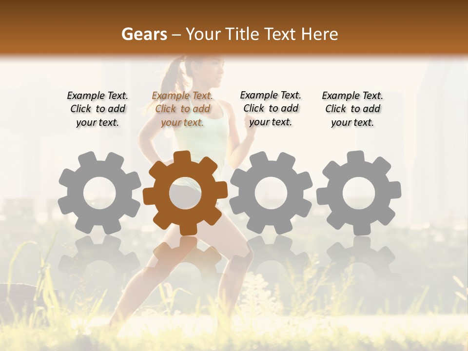 Girl Running PowerPoint Template
