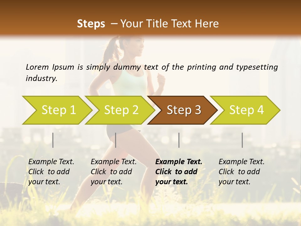 Girl Running PowerPoint Template