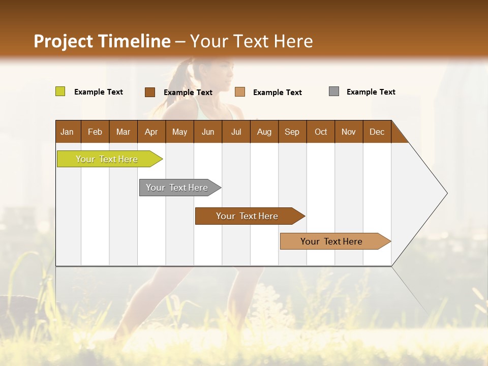 Girl Running PowerPoint Template