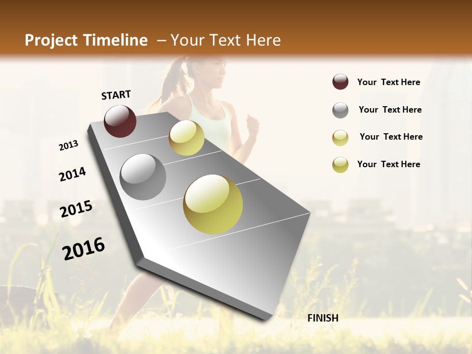 Girl Running PowerPoint Template