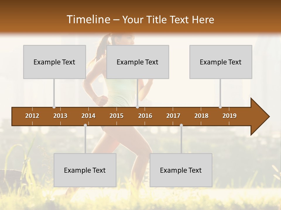 Girl Running PowerPoint Template