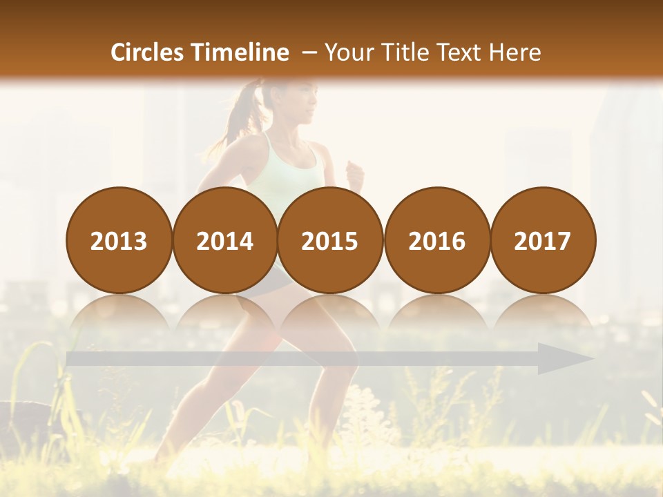 Girl Running PowerPoint Template