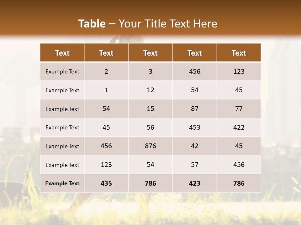 Girl Running PowerPoint Template