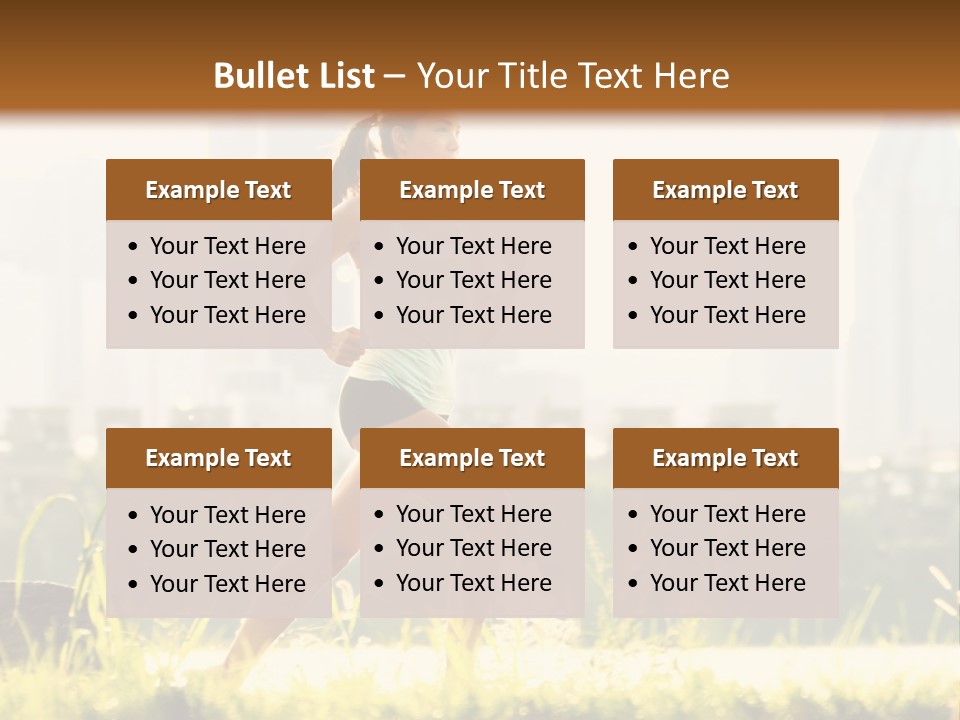 Girl Running PowerPoint Template