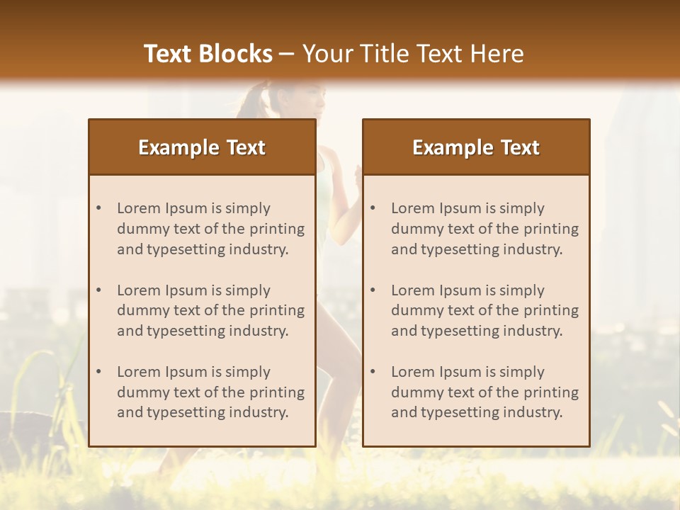 Girl Running PowerPoint Template